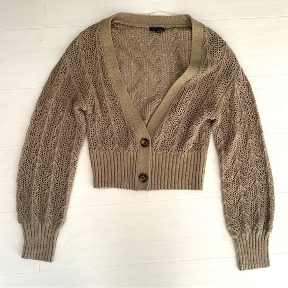 Wild Fable Women's Cropped Cardigan - Brown - Picture 4 of 15